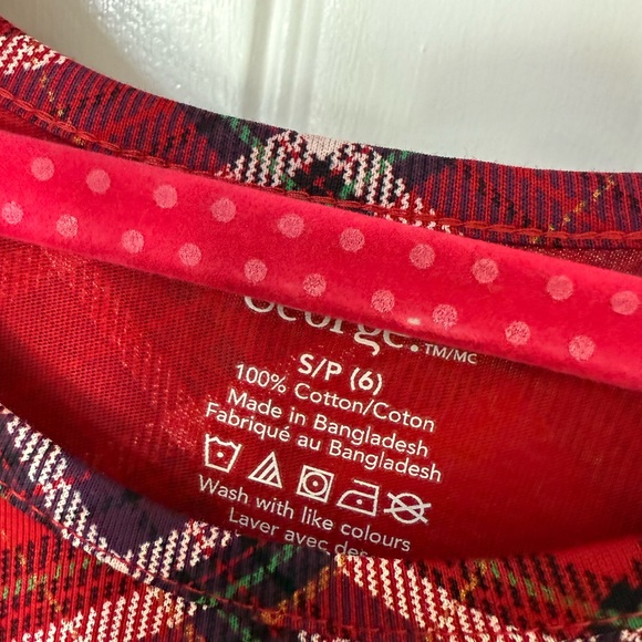 • 10/$25- George Plaid Tartan Cotton Dress - Picture 3 of 3